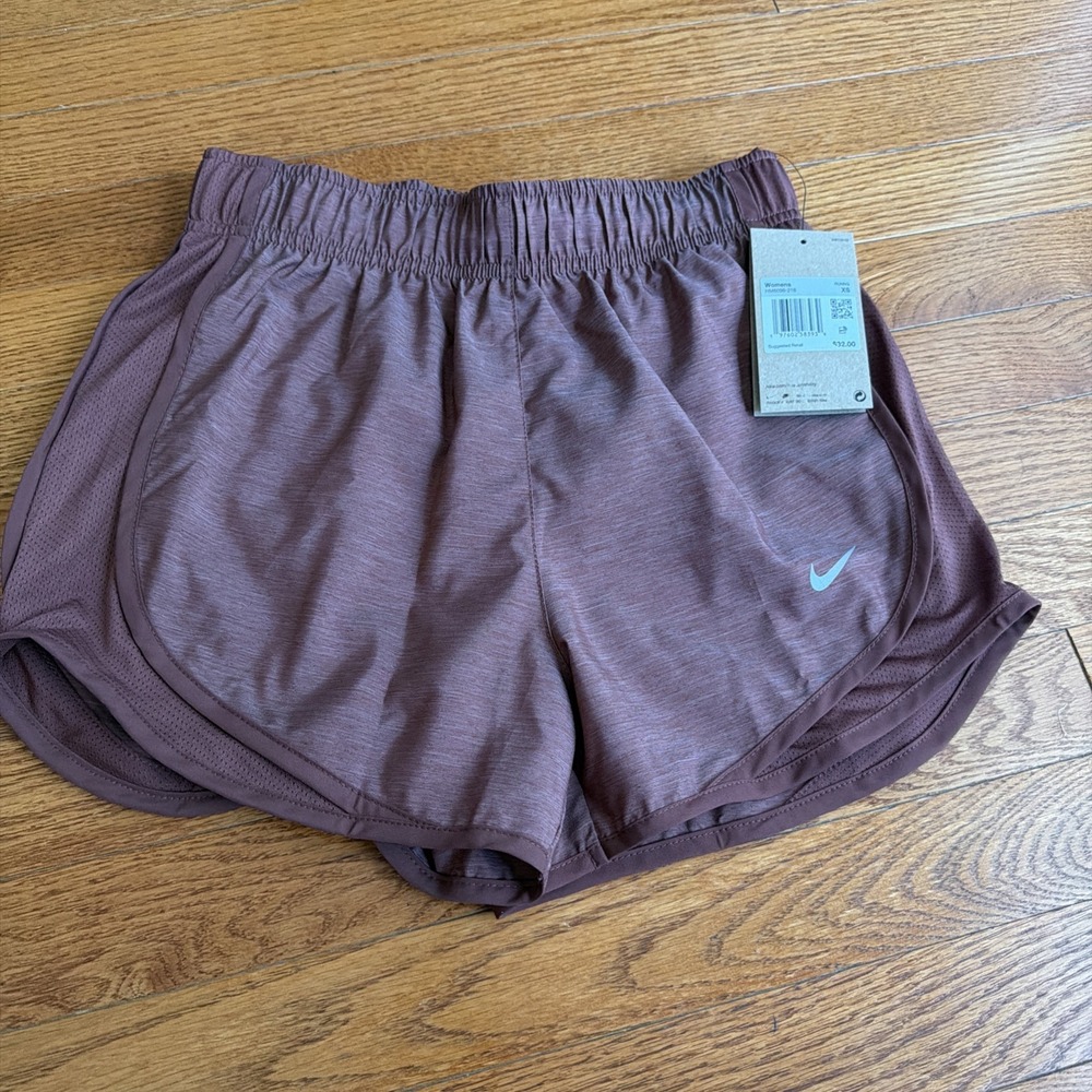 Nike Dri-FIT Tempo Running Shorts Womens XS Brown‎ HM6096-218 Athletic Lined